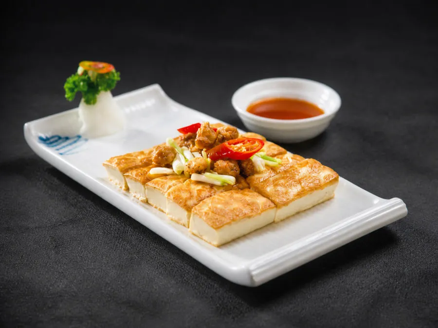 鹅肝小葱煎豆腐